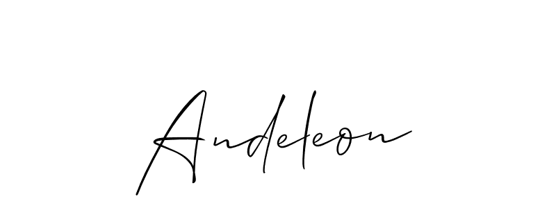 Here are the top 10 professional signature styles for the name Andeleon. These are the best autograph styles you can use for your name. Andeleon signature style 2 images and pictures png
