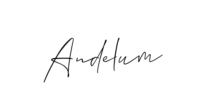 Once you've used our free online signature maker to create your best signature Allison_Script style, it's time to enjoy all of the benefits that Andelum name signing documents. Andelum signature style 2 images and pictures png