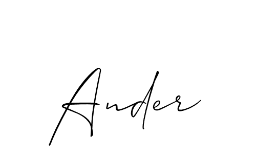 Allison_Script is a professional signature style that is perfect for those who want to add a touch of class to their signature. It is also a great choice for those who want to make their signature more unique. Get Ander name to fancy signature for free. Ander signature style 2 images and pictures png