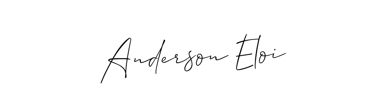 This is the best signature style for the Anderson Eloi name. Also you like these signature font (Allison_Script). Mix name signature. Anderson Eloi signature style 2 images and pictures png