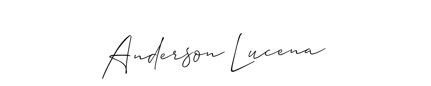 You should practise on your own different ways (Allison_Script) to write your name (Anderson Lucena) in signature. don't let someone else do it for you. Anderson Lucena signature style 2 images and pictures png