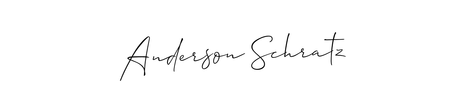 Make a short Anderson Schratz signature style. Manage your documents anywhere anytime using Allison_Script. Create and add eSignatures, submit forms, share and send files easily. Anderson Schratz signature style 2 images and pictures png