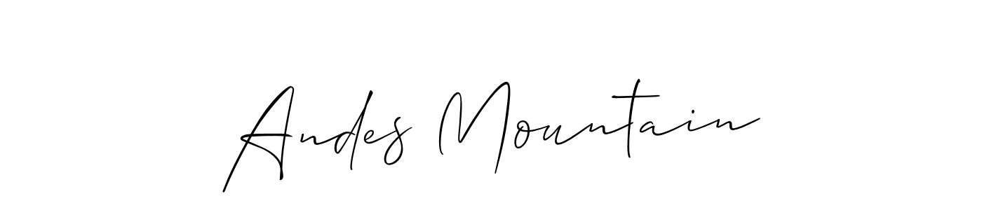 Best and Professional Signature Style for Andes Mountain. Allison_Script Best Signature Style Collection. Andes Mountain signature style 2 images and pictures png