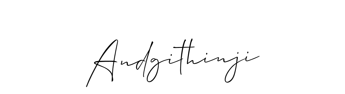 Create a beautiful signature design for name Andgithinji. With this signature (Allison_Script) fonts, you can make a handwritten signature for free. Andgithinji signature style 2 images and pictures png