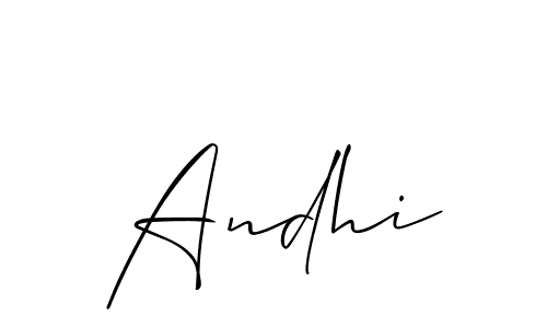 if you are searching for the best signature style for your name Andhi. so please give up your signature search. here we have designed multiple signature styles  using Allison_Script. Andhi signature style 2 images and pictures png