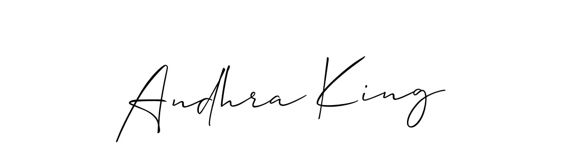It looks lik you need a new signature style for name Andhra King. Design unique handwritten (Allison_Script) signature with our free signature maker in just a few clicks. Andhra King signature style 2 images and pictures png