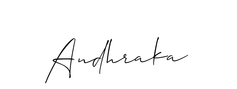 Also You can easily find your signature by using the search form. We will create Andhraka name handwritten signature images for you free of cost using Allison_Script sign style. Andhraka signature style 2 images and pictures png