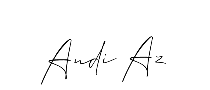Make a short Andi Az signature style. Manage your documents anywhere anytime using Allison_Script. Create and add eSignatures, submit forms, share and send files easily. Andi Az signature style 2 images and pictures png