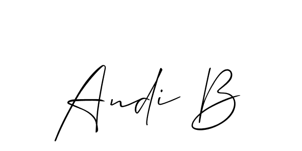 Create a beautiful signature design for name Andi B. With this signature (Allison_Script) fonts, you can make a handwritten signature for free. Andi B signature style 2 images and pictures png