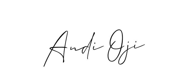 Make a beautiful signature design for name Andi Oji. With this signature (Allison_Script) style, you can create a handwritten signature for free. Andi Oji signature style 2 images and pictures png