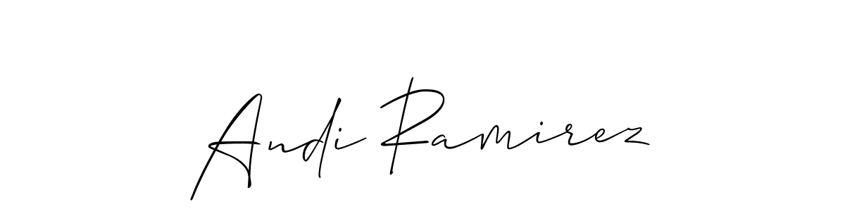 Design your own signature with our free online signature maker. With this signature software, you can create a handwritten (Allison_Script) signature for name Andi Ramirez. Andi Ramirez signature style 2 images and pictures png