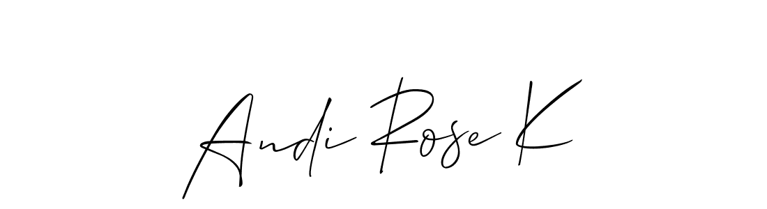 How to Draw Andi Rose K signature style? Allison_Script is a latest design signature styles for name Andi Rose K. Andi Rose K signature style 2 images and pictures png