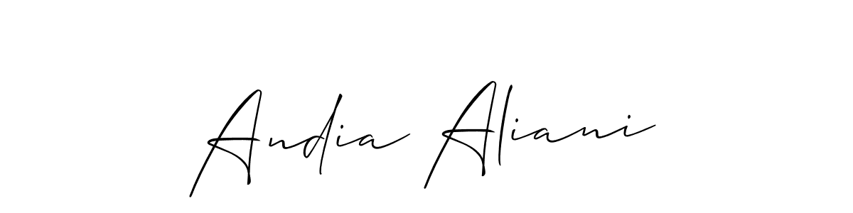 Check out images of Autograph of Andia Aliani name. Actor Andia Aliani Signature Style. Allison_Script is a professional sign style online. Andia Aliani signature style 2 images and pictures png