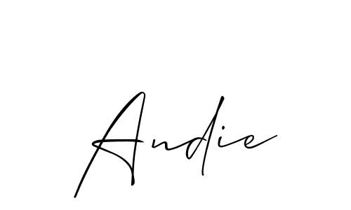 Also You can easily find your signature by using the search form. We will create Andie name handwritten signature images for you free of cost using Allison_Script sign style. Andie signature style 2 images and pictures png