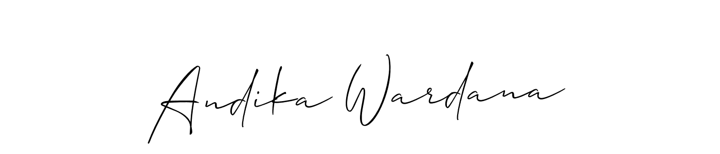 Andika Wardana stylish signature style. Best Handwritten Sign (Allison_Script) for my name. Handwritten Signature Collection Ideas for my name Andika Wardana. Andika Wardana signature style 2 images and pictures png
