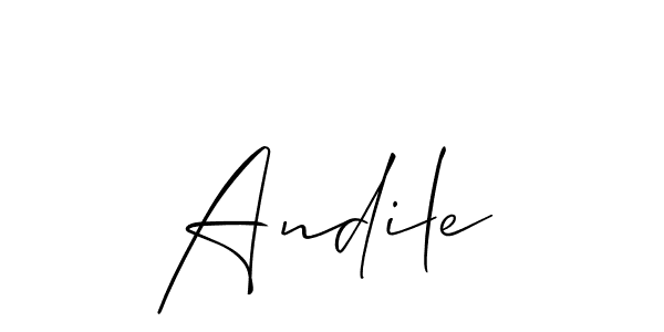 Similarly Allison_Script is the best handwritten signature design. Signature creator online .You can use it as an online autograph creator for name Andile. Andile signature style 2 images and pictures png