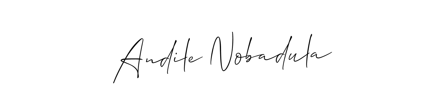 Best and Professional Signature Style for Andile Nobadula. Allison_Script Best Signature Style Collection. Andile Nobadula signature style 2 images and pictures png