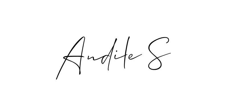Make a short Andile S signature style. Manage your documents anywhere anytime using Allison_Script. Create and add eSignatures, submit forms, share and send files easily. Andile S signature style 2 images and pictures png