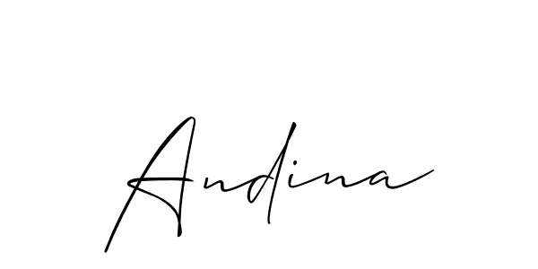 Also we have Andina name is the best signature style. Create professional handwritten signature collection using Allison_Script autograph style. Andina signature style 2 images and pictures png