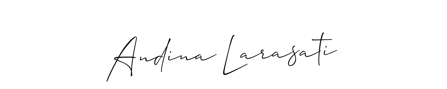 Make a beautiful signature design for name Andina Larasati. Use this online signature maker to create a handwritten signature for free. Andina Larasati signature style 2 images and pictures png