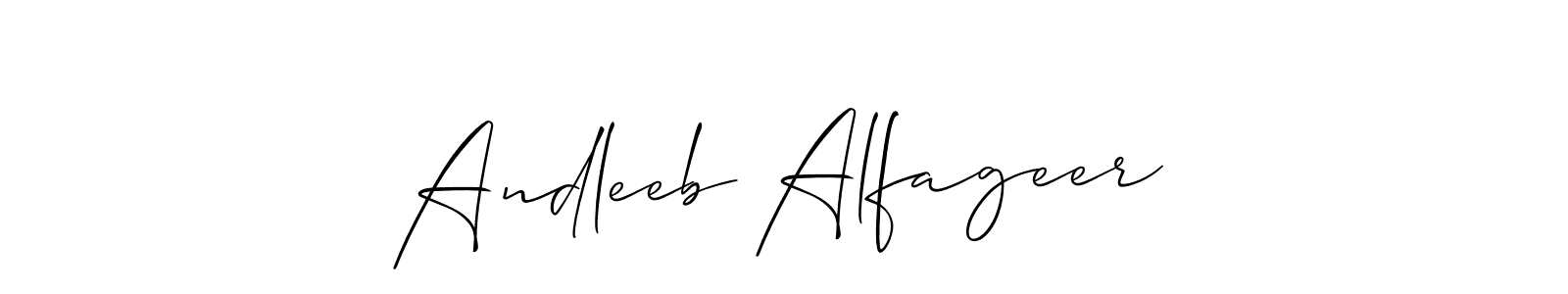 Make a beautiful signature design for name Andleeb Alfageer. Use this online signature maker to create a handwritten signature for free. Andleeb Alfageer signature style 2 images and pictures png