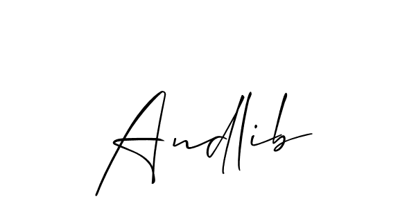 Best and Professional Signature Style for Andlib. Allison_Script Best Signature Style Collection. Andlib signature style 2 images and pictures png