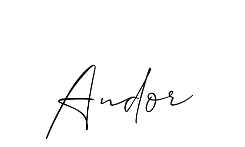 Andor stylish signature style. Best Handwritten Sign (Allison_Script) for my name. Handwritten Signature Collection Ideas for my name Andor. Andor signature style 2 images and pictures png