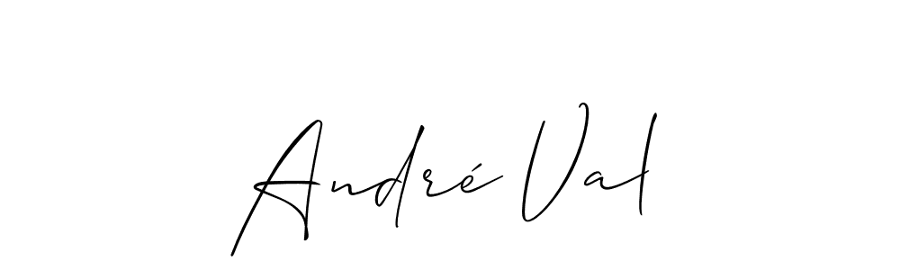 Also You can easily find your signature by using the search form. We will create André Val name handwritten signature images for you free of cost using Allison_Script sign style. André Val signature style 2 images and pictures png