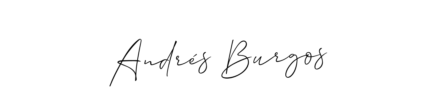 How to Draw Andrés Burgos signature style? Allison_Script is a latest design signature styles for name Andrés Burgos. Andrés Burgos signature style 2 images and pictures png