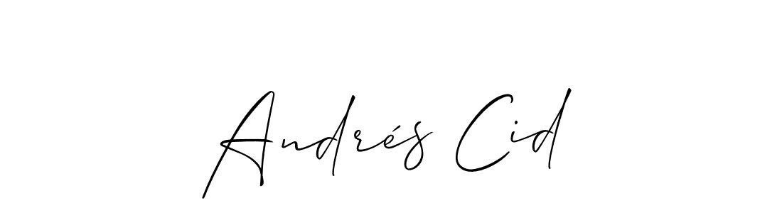 The best way (Allison_Script) to make a short signature is to pick only two or three words in your name. The name Andrés Cid include a total of six letters. For converting this name. Andrés Cid signature style 2 images and pictures png