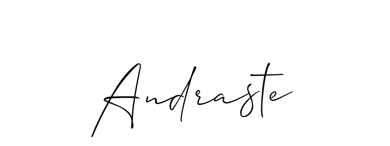 Create a beautiful signature design for name Andraste. With this signature (Allison_Script) fonts, you can make a handwritten signature for free. Andraste signature style 2 images and pictures png