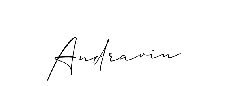Use a signature maker to create a handwritten signature online. With this signature software, you can design (Allison_Script) your own signature for name Andravin. Andravin signature style 2 images and pictures png