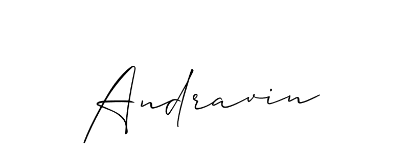 The best way (Allison_Script) to make a short signature is to pick only two or three words in your name. The name Andravin include a total of six letters. For converting this name. Andravin signature style 2 images and pictures png