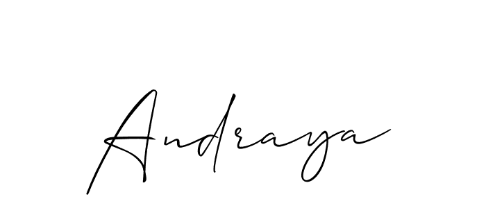 Andraya stylish signature style. Best Handwritten Sign (Allison_Script) for my name. Handwritten Signature Collection Ideas for my name Andraya. Andraya signature style 2 images and pictures png