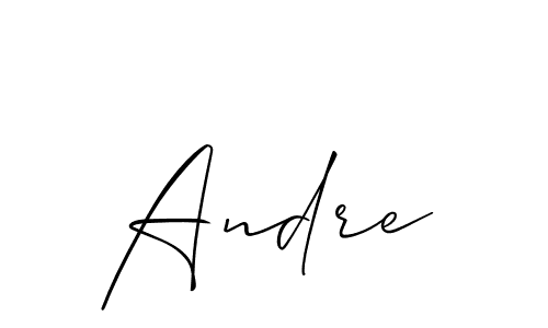 Design your own signature with our free online signature maker. With this signature software, you can create a handwritten (Allison_Script) signature for name Andre. Andre signature style 2 images and pictures png