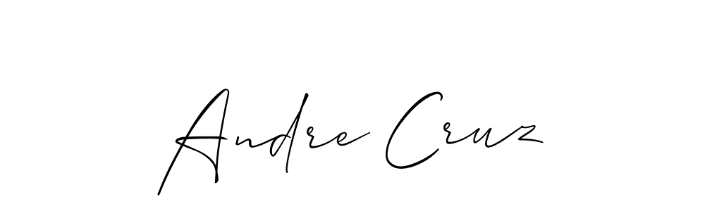 Also You can easily find your signature by using the search form. We will create Andre Cruz name handwritten signature images for you free of cost using Allison_Script sign style. Andre Cruz signature style 2 images and pictures png