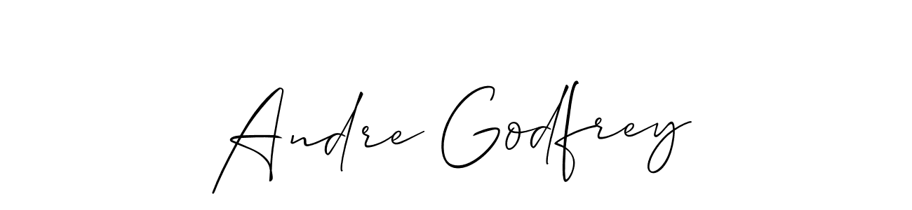 Also You can easily find your signature by using the search form. We will create Andre Godfrey name handwritten signature images for you free of cost using Allison_Script sign style. Andre Godfrey signature style 2 images and pictures png