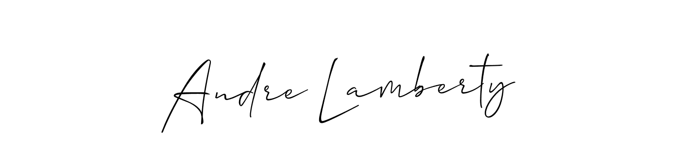 Also You can easily find your signature by using the search form. We will create Andre Lamberty name handwritten signature images for you free of cost using Allison_Script sign style. Andre Lamberty signature style 2 images and pictures png