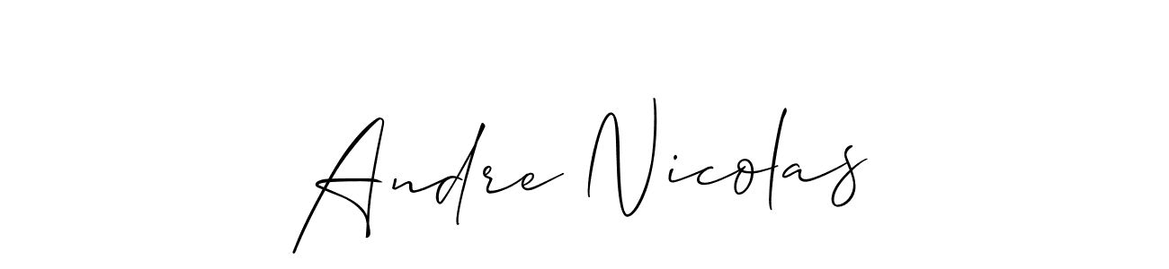 How to make Andre Nicolas name signature. Use Allison_Script style for creating short signs online. This is the latest handwritten sign. Andre Nicolas signature style 2 images and pictures png