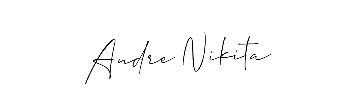 Make a beautiful signature design for name Andre Nikita. With this signature (Allison_Script) style, you can create a handwritten signature for free. Andre Nikita signature style 2 images and pictures png