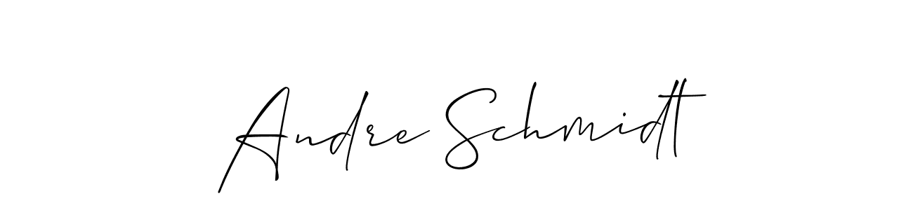 Also You can easily find your signature by using the search form. We will create Andre Schmidt name handwritten signature images for you free of cost using Allison_Script sign style. Andre Schmidt signature style 2 images and pictures png