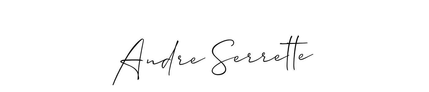 How to make Andre Serrette name signature. Use Allison_Script style for creating short signs online. This is the latest handwritten sign. Andre Serrette signature style 2 images and pictures png