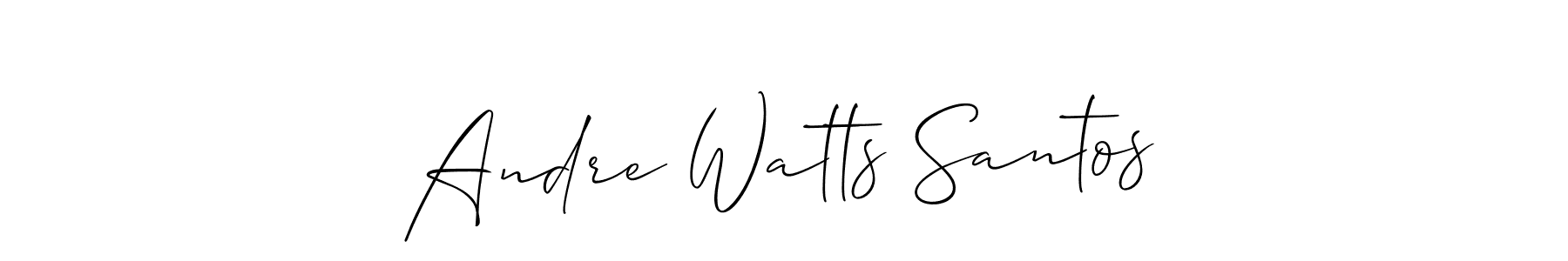 Allison_Script is a professional signature style that is perfect for those who want to add a touch of class to their signature. It is also a great choice for those who want to make their signature more unique. Get Andre Watts Santos name to fancy signature for free. Andre Watts Santos signature style 2 images and pictures png