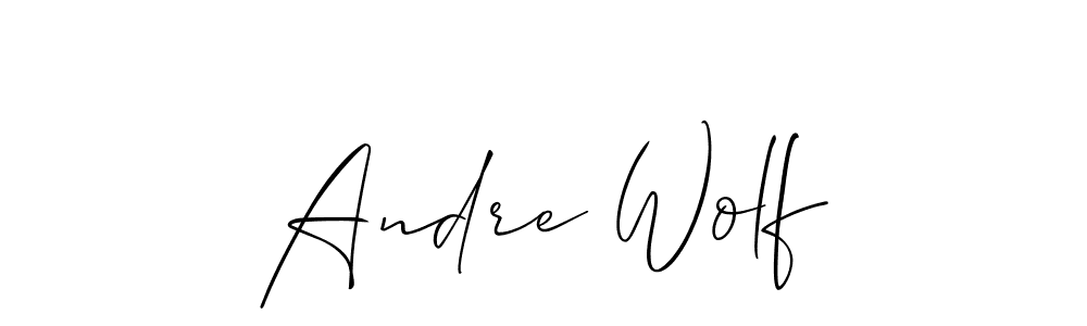 Create a beautiful signature design for name Andre Wolf. With this signature (Allison_Script) fonts, you can make a handwritten signature for free. Andre Wolf signature style 2 images and pictures png