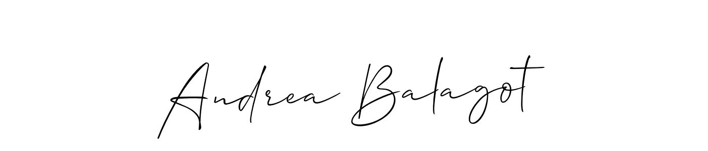 Design your own signature with our free online signature maker. With this signature software, you can create a handwritten (Allison_Script) signature for name Andrea Balagot. Andrea Balagot signature style 2 images and pictures png