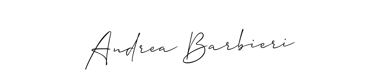 How to make Andrea Barbieri signature? Allison_Script is a professional autograph style. Create handwritten signature for Andrea Barbieri name. Andrea Barbieri signature style 2 images and pictures png