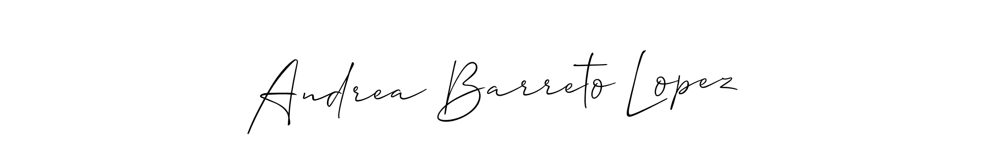 How to make Andrea Barreto Lopez name signature. Use Allison_Script style for creating short signs online. This is the latest handwritten sign. Andrea Barreto Lopez signature style 2 images and pictures png