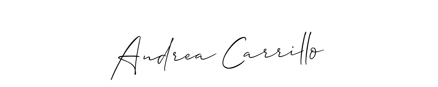 Also You can easily find your signature by using the search form. We will create Andrea Carrillo name handwritten signature images for you free of cost using Allison_Script sign style. Andrea Carrillo signature style 2 images and pictures png
