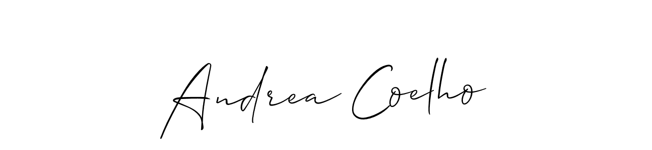 How to Draw Andrea Coelho signature style? Allison_Script is a latest design signature styles for name Andrea Coelho. Andrea Coelho signature style 2 images and pictures png