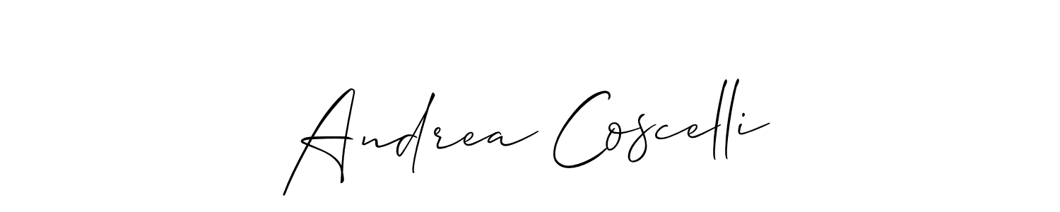 Design your own signature with our free online signature maker. With this signature software, you can create a handwritten (Allison_Script) signature for name Andrea Coscelli. Andrea Coscelli signature style 2 images and pictures png